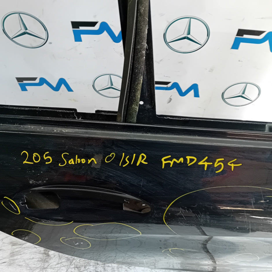 MERCEDES C-CLASS S205 SLN DRIVER REAR DOOR OSR BLACK 2014 ON  FMD454