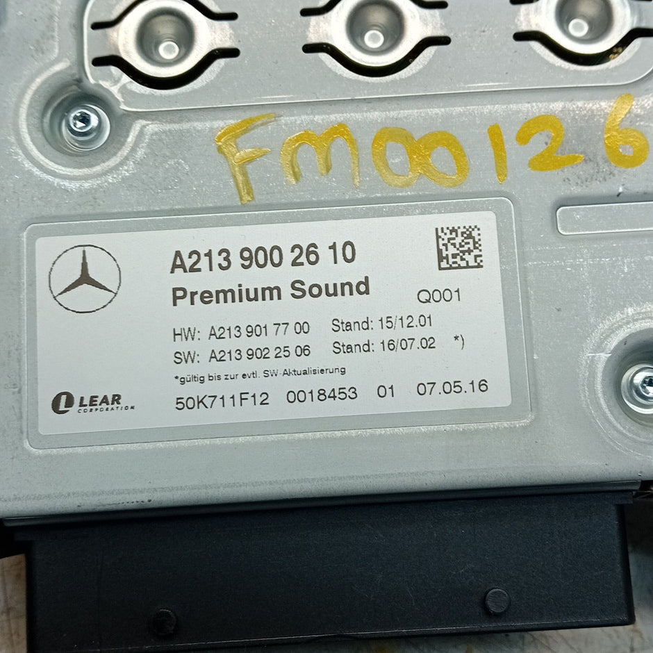MERCEDES BENZ S-CLASS W222 SOUND SYSTEM AMPLIFIER A2229002610 FM001268