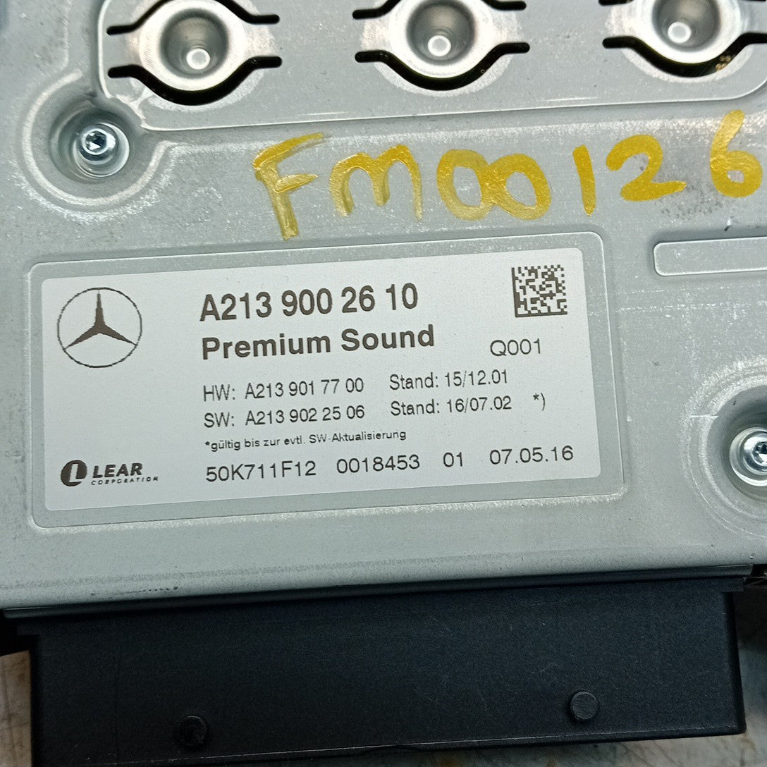 MERCEDES BENZ S-CLASS W222 SOUND SYSTEM AMPLIFIER A2229002610 FM001268