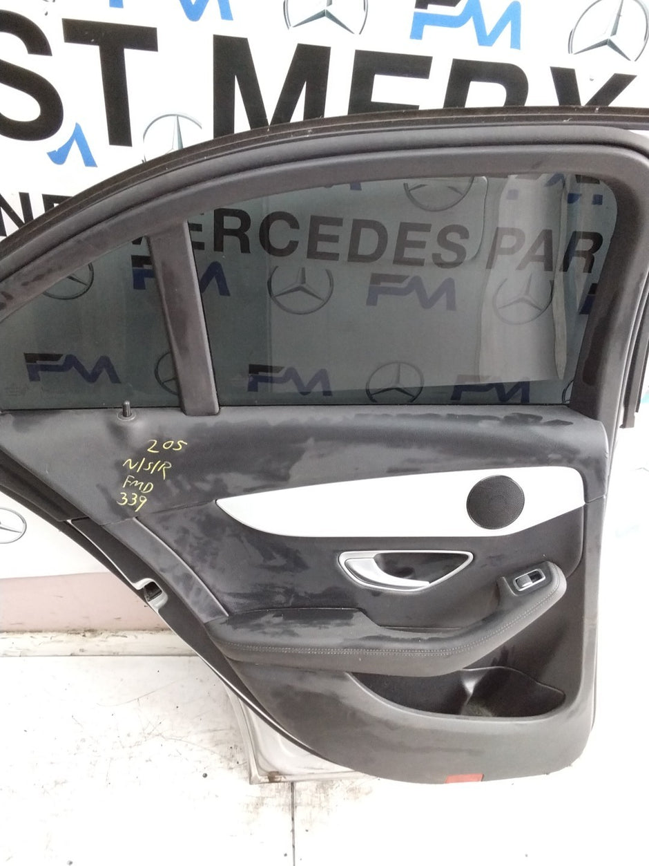 MERCEDES C-CLASS W205 SLN PASSENGER REAR DOOR NSR SILVER 2014 ON COMPLETE FMD339