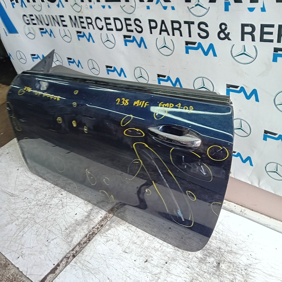 MERCEDES E-CLASS W238 PASSENGER FRONT DOOR NSF 2016 ON BLUE COMPLETE FMD408