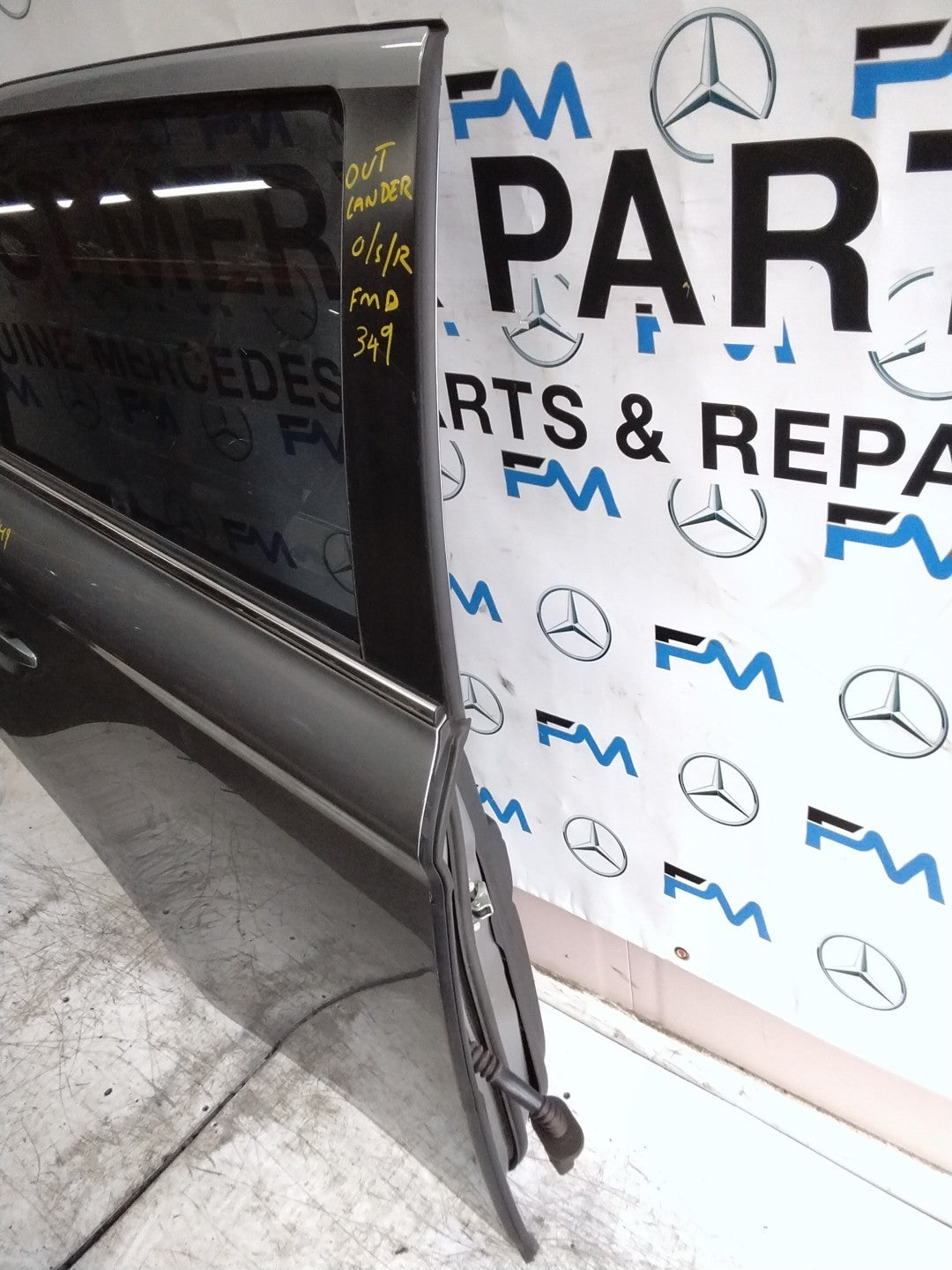 MITSUBISHI OUTLANDER MK3 DRIVER REAR DOOR OSR GREY 2013 COMPLETE FMD349
