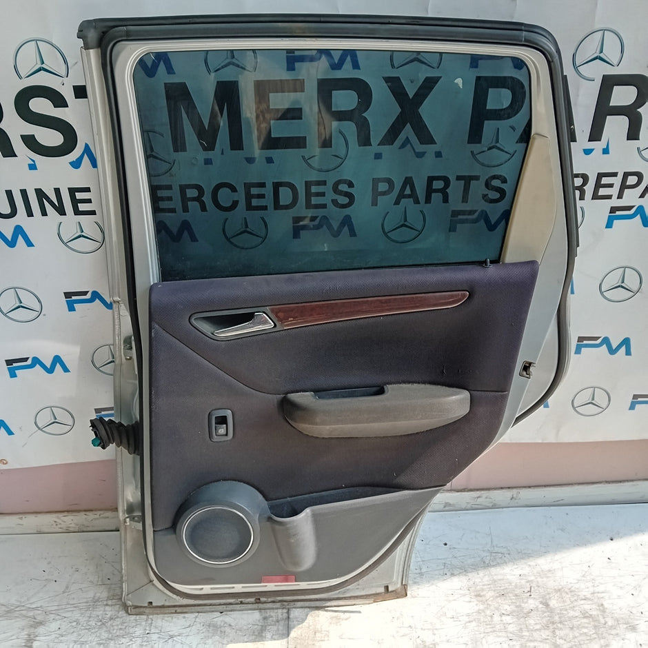 MERCEDES A-CLASS W169 DRIVER REAR DOOR OSR 2004-12 SILVER COMPLETE FMD276