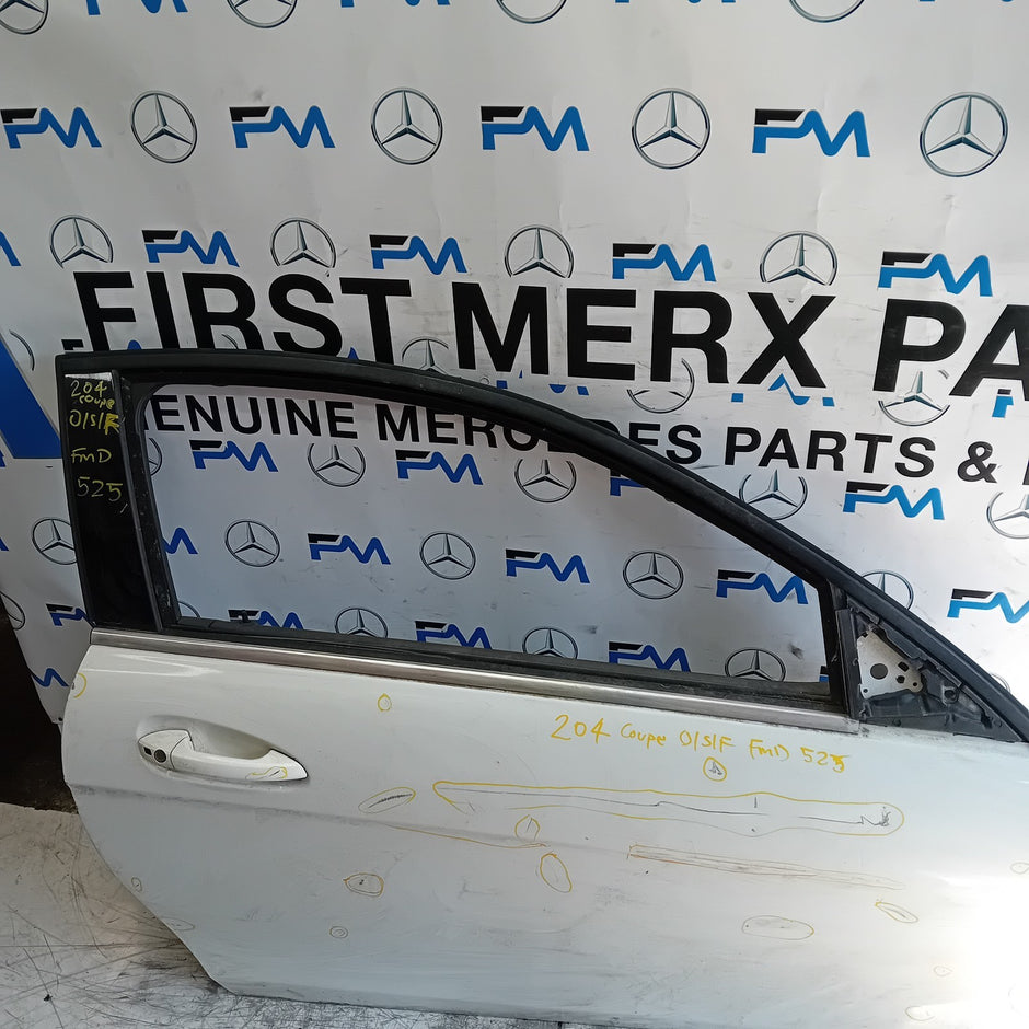 MERCEDES BENZ C-CLASS W212 COUPE DRIVER FRONT DOOR OSF 2012 WHITE COMPLET FMD525