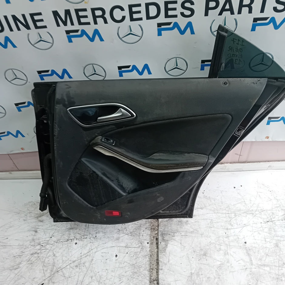 MERCEDES BENZ CLA W117 DRIVER SIDE REAR DOOR O/S/R BLACK COMPLETE FMD138