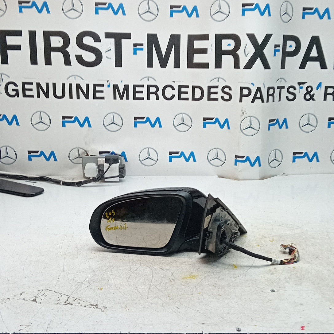 MERCEDES C-CLASS W205 PASSENGER  WING MIRROR NSF BLACK 2014 PL A2058101916 FMM64