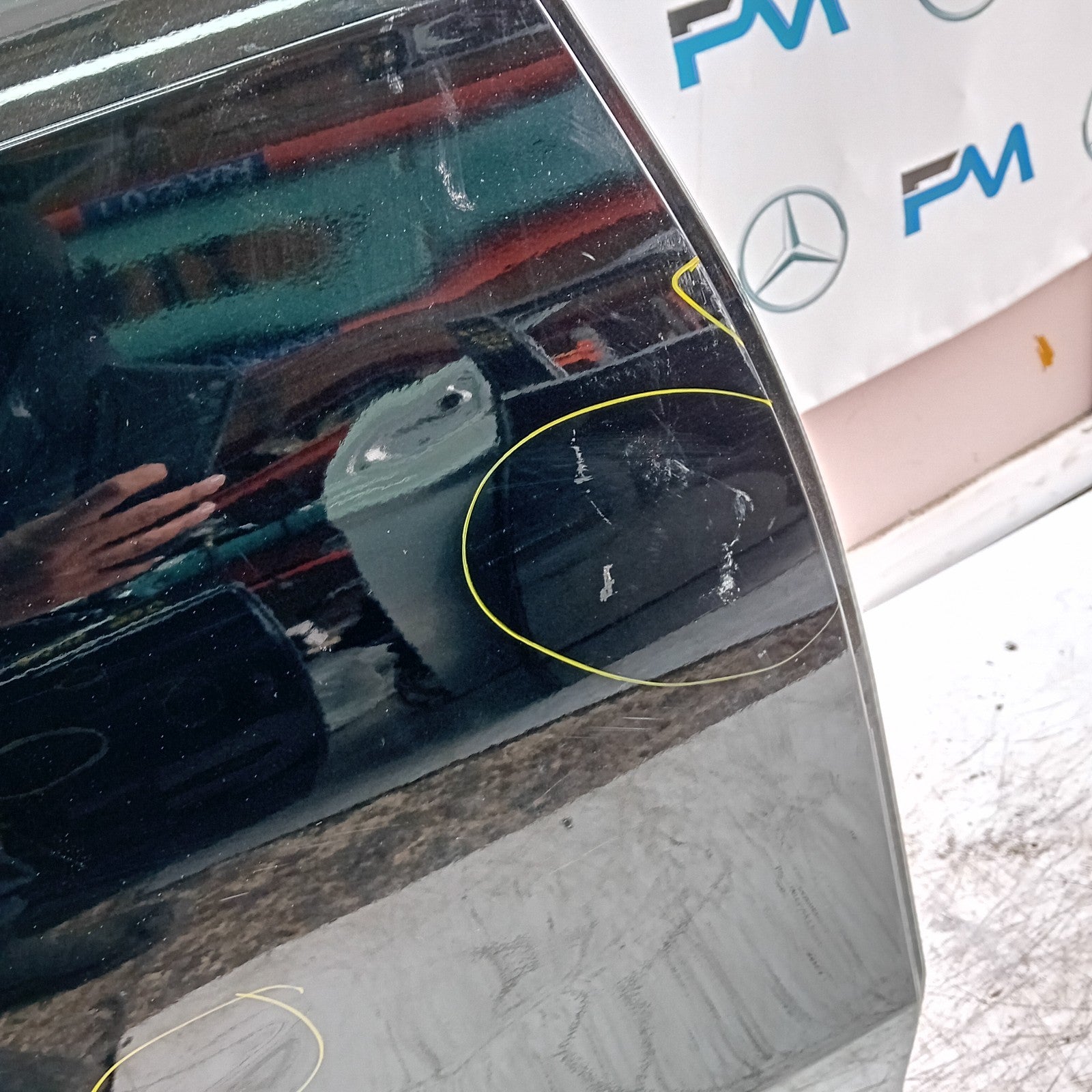 MERCEDES A-CLASS W177 DRIVER REAR DOOR OSR BLACK 2018 ON COMPLETE FMD374