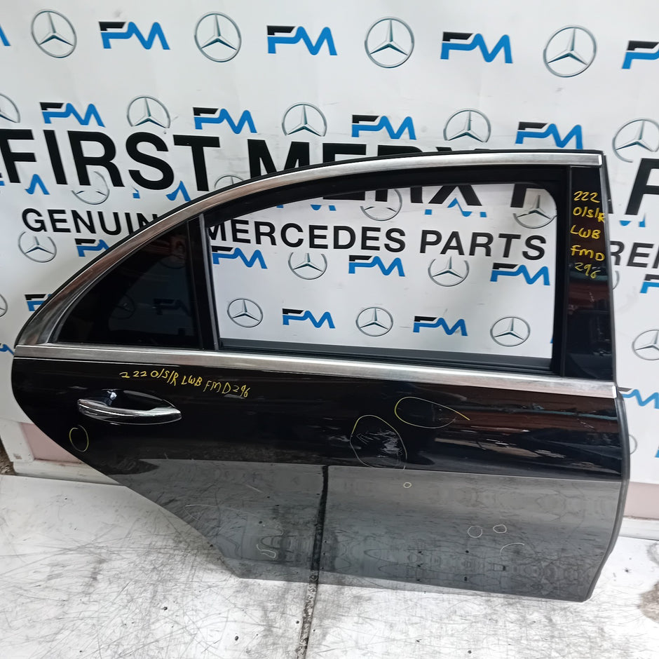 MERCEDES S-CLASS W222 SLN DRIVER REAR DOOR OSR BLACK 2014 ON COMPLETE FMD296