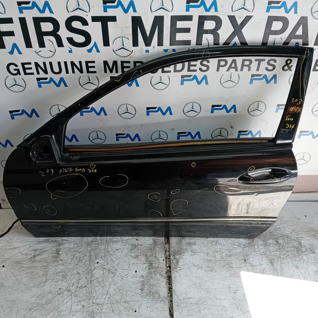 MERCEDES C-CLASS W203 SLN PASSENGER FRONT DOOR NSF 2001-14 BLACK COMPLETE FMD364