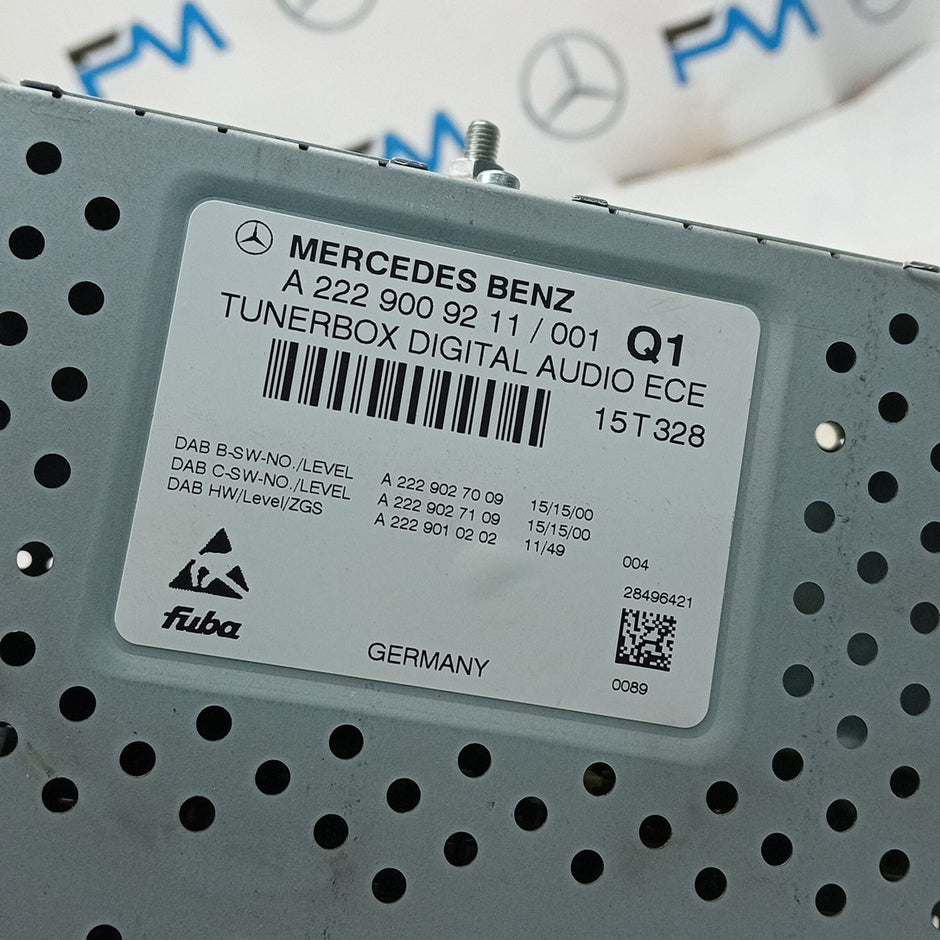 MERCEDES BENZ S-CLASS W222  2014-2021  RADIO TUNER BOX  A2229009211 FM001553