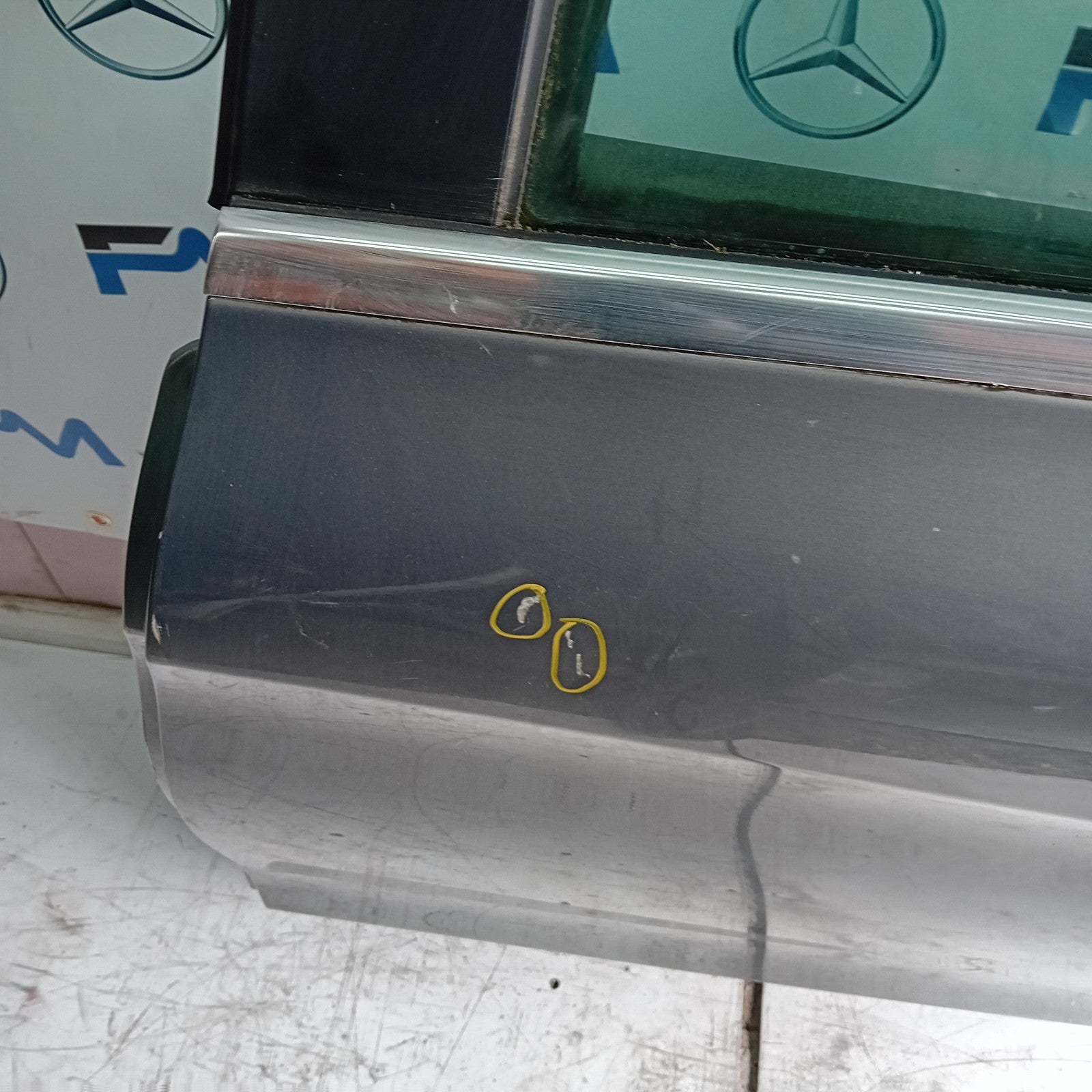 MERCEDES BENZ C-CLASS W205 PASSENGER SIDE REAR DOOR N/S/R GREY FMD123