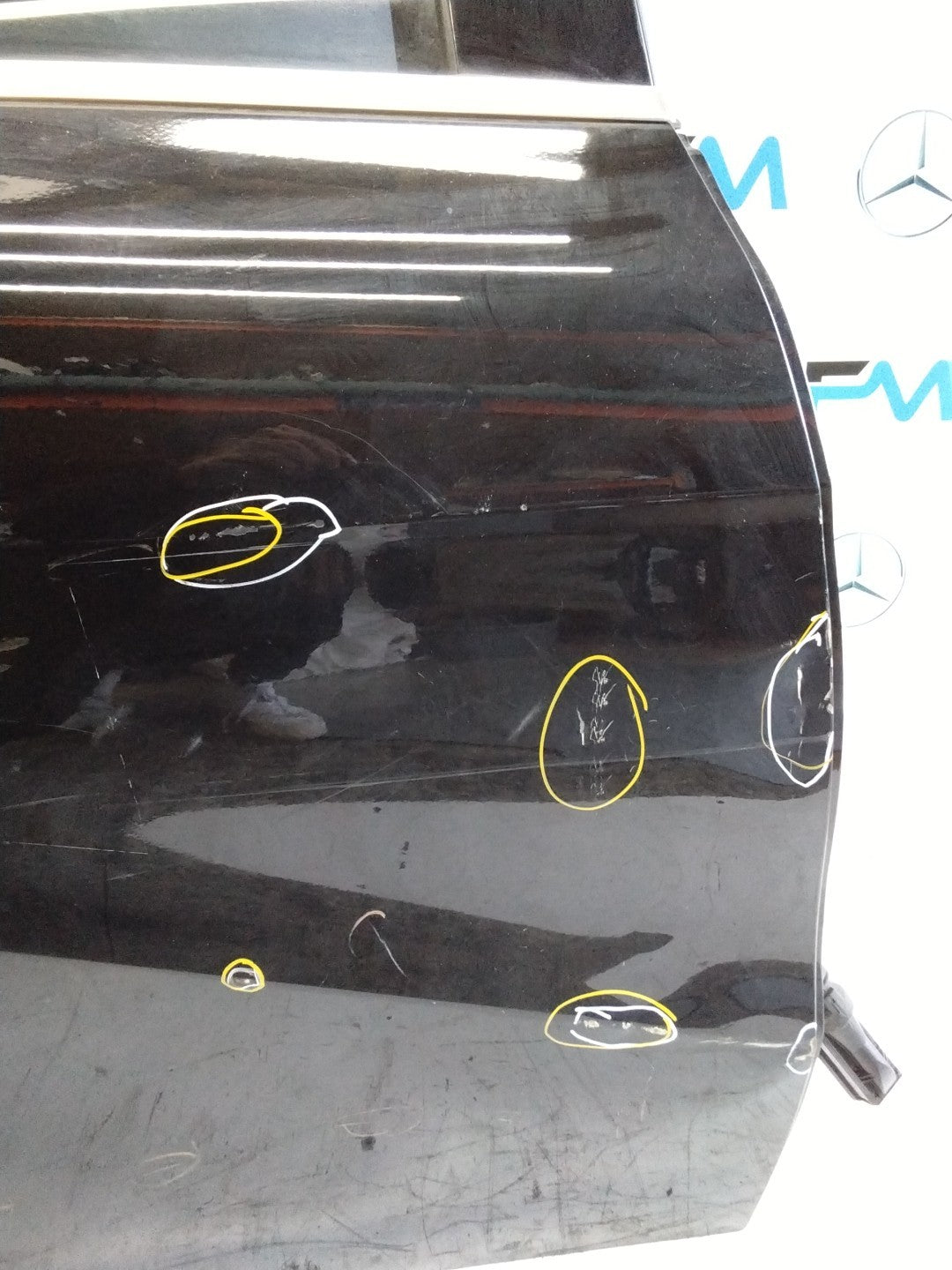 MERCEDES BENZ  A-CLASS W176 DRIVER SIDE REAR DOOR O/S/R COMPLETE BLACK FMD93