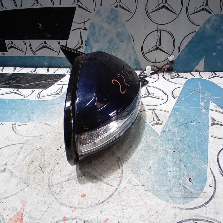 2017-2021 MERCEDES S CLASS W222 DRIVER SIDE POWER FOLD WING MIRROR BLUE