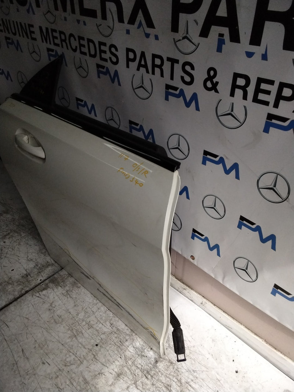 MERCEDES CLA W117 SLN DRIVER REAR DOOR OSR WHITE 2013-19 COMPLETE FMD340