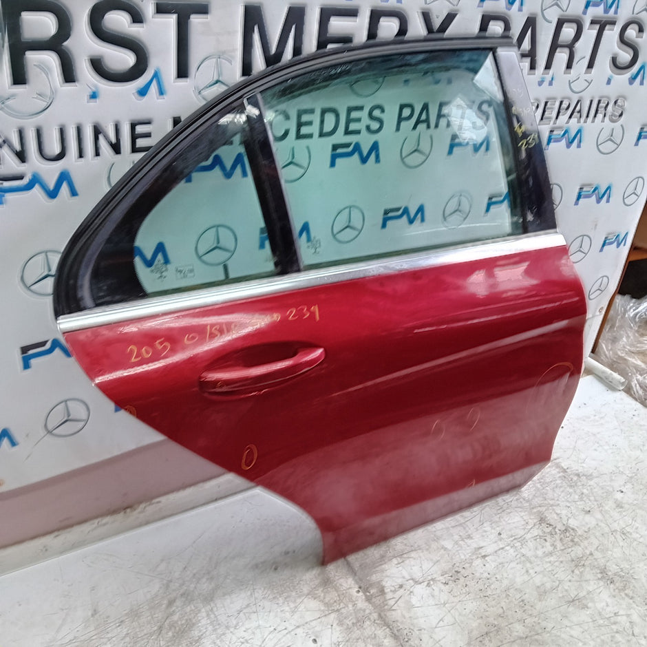 MERCEDES BENZ C-CLASS W205 SALOON DRIVER REAR DOOR OSR RED 2014 ON  FMD239