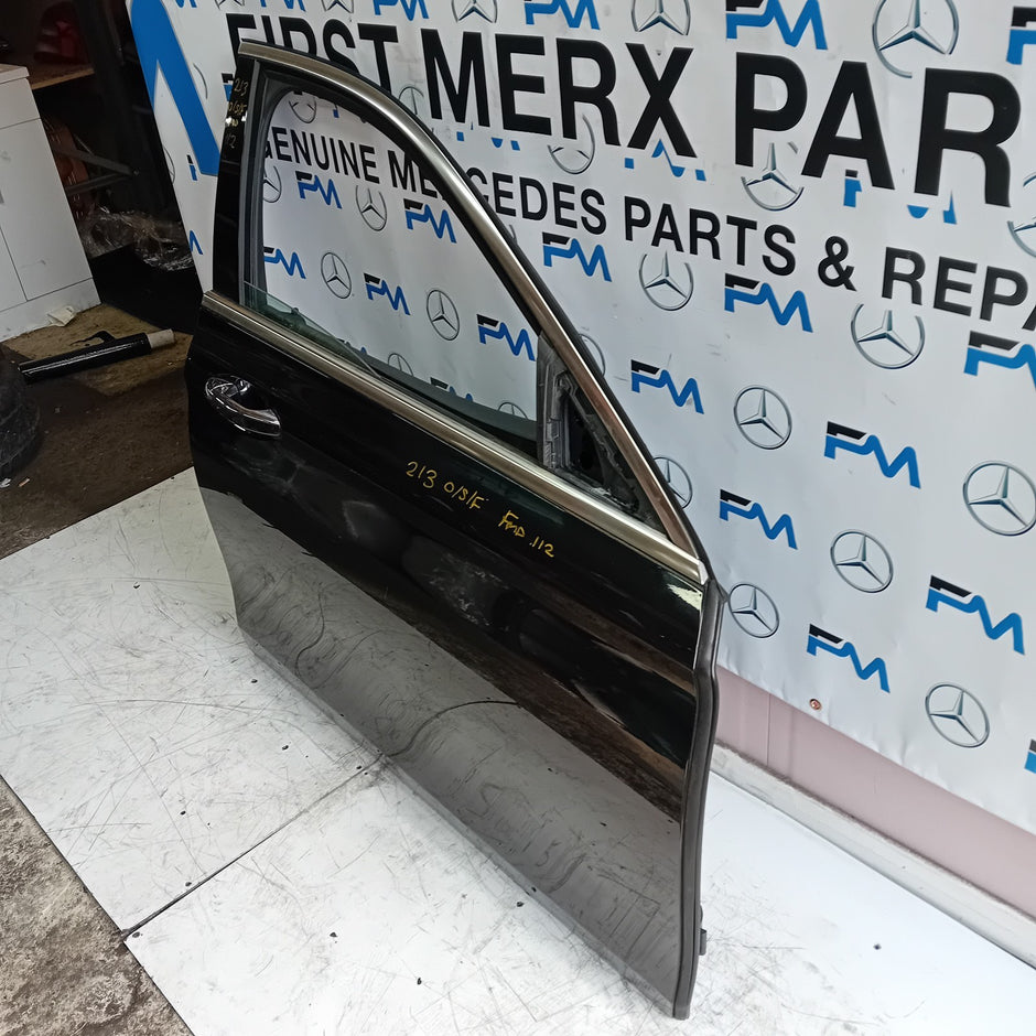 MERCEDES BENZ  E-CLASS W213 DRIVER SIDE FRONT DOOR O/S/F COMPLETE BLACK FMD112