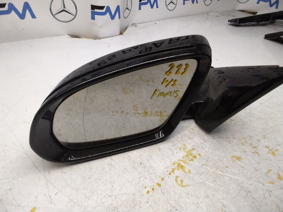 MERCEDES E-CLASS 2016 On W213 PASSENGER SIDE WING MIRROR A2138102500 BLACK FMM15