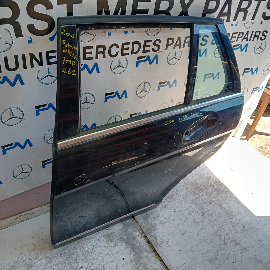 MERCEDES BENZ  C-CLASS W204 EST PASSENGER REAR DOOR NSR BLACK 2008-14 FMD461