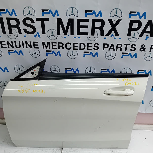 MERCEDES BENZ CLA W117 PASSENGER  FRONT DOOR N/S/F COMPLETE WHITE 2013-18 FMD31