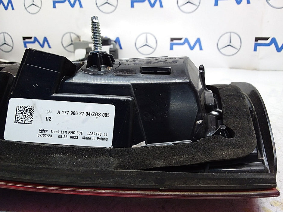 MERCEDES A-CLASS W177 PASSENGER LEFT NS REAR INNER TAIL LIGHT A1779062704 FMT259