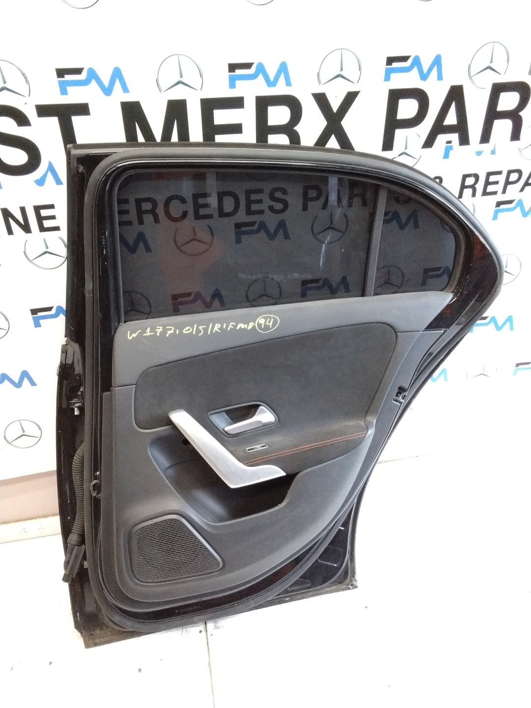 MERCEDES BENZ  A-CLASS W177 DRIVER SIDE REAR DOOR O/S/R COMPLETE BLACK FMD94