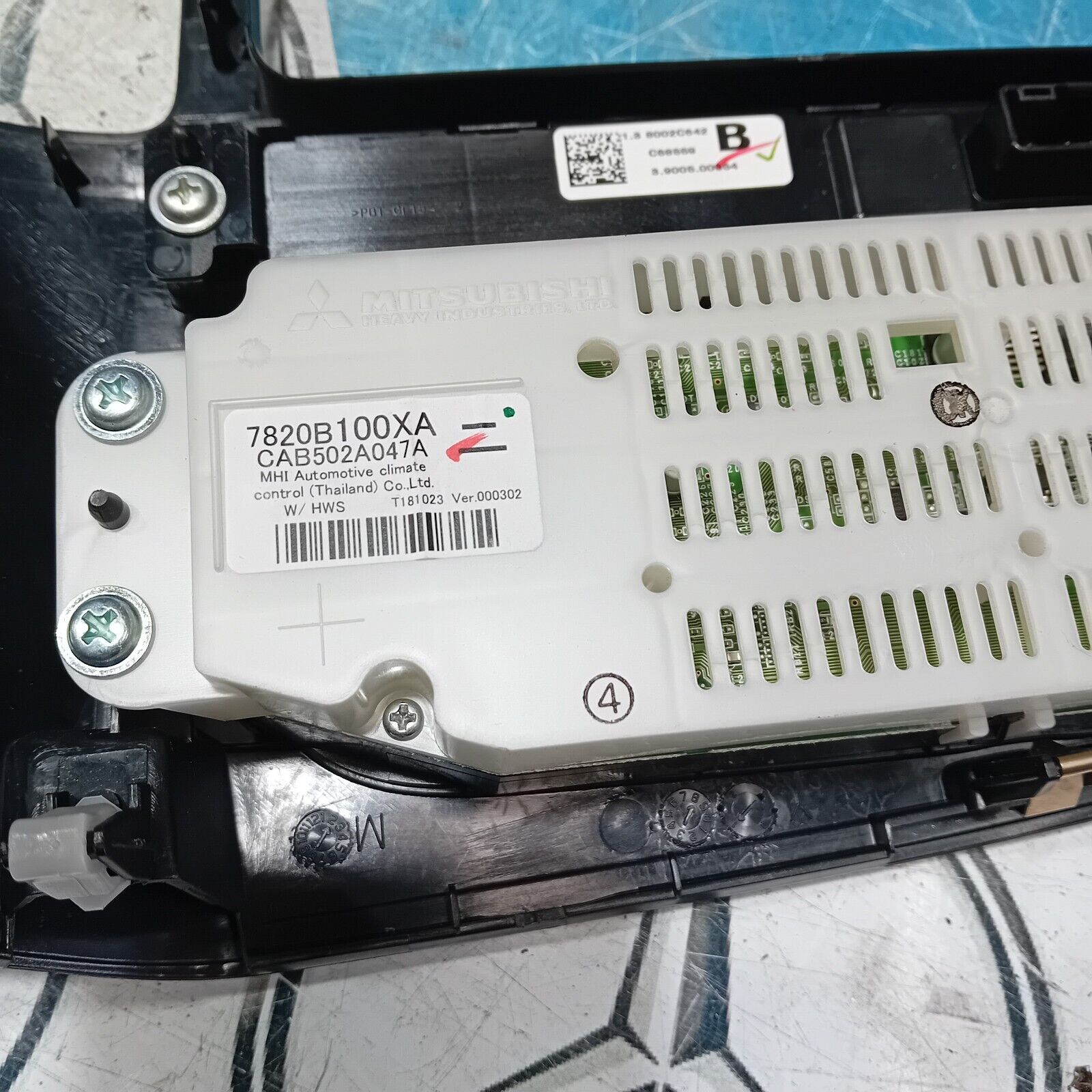 2018 MITSUBISHI OUTLANDER HEATER CONTROL PANEL  7820B100xa