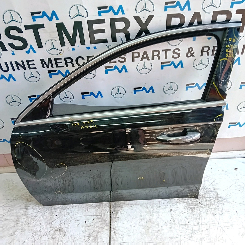 MERCEDES A-CLASS W177 PASSENGER FRONT DOOR NSF BLACK 2018 ON COMPLETE FMD212