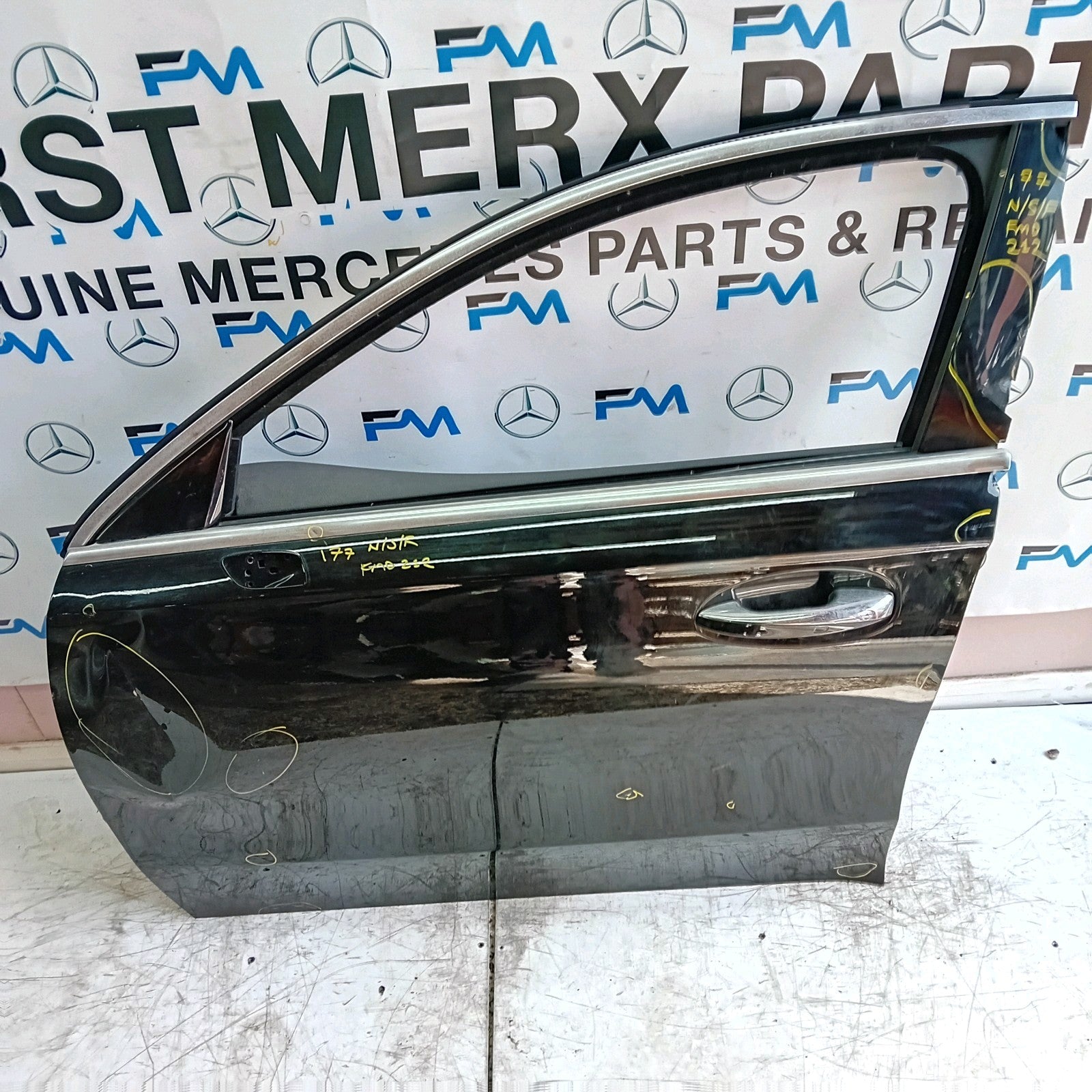 MERCEDES A-CLASS W177 PASSENGER FRONT DOOR NSF BLACK 2018 ON COMPLETE FMD212
