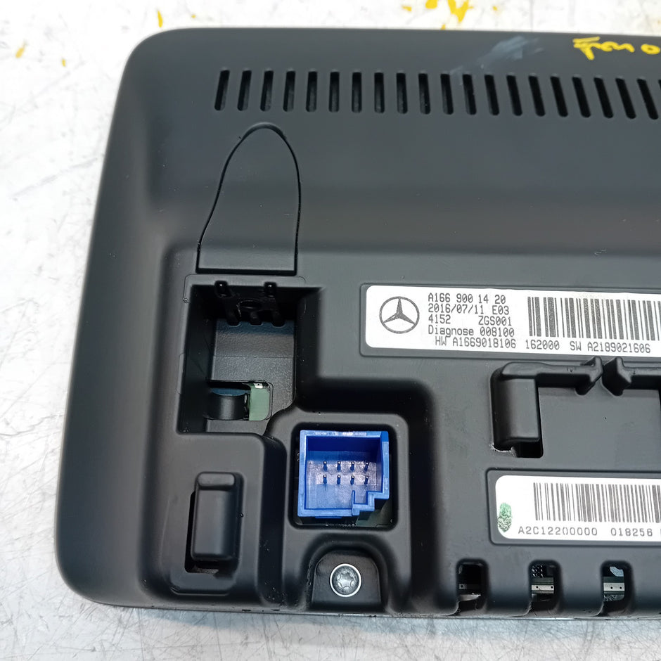 MERCEDES GLS-CLASS X166 DISPLAY SCREEN A1669001420 2016 FM001155