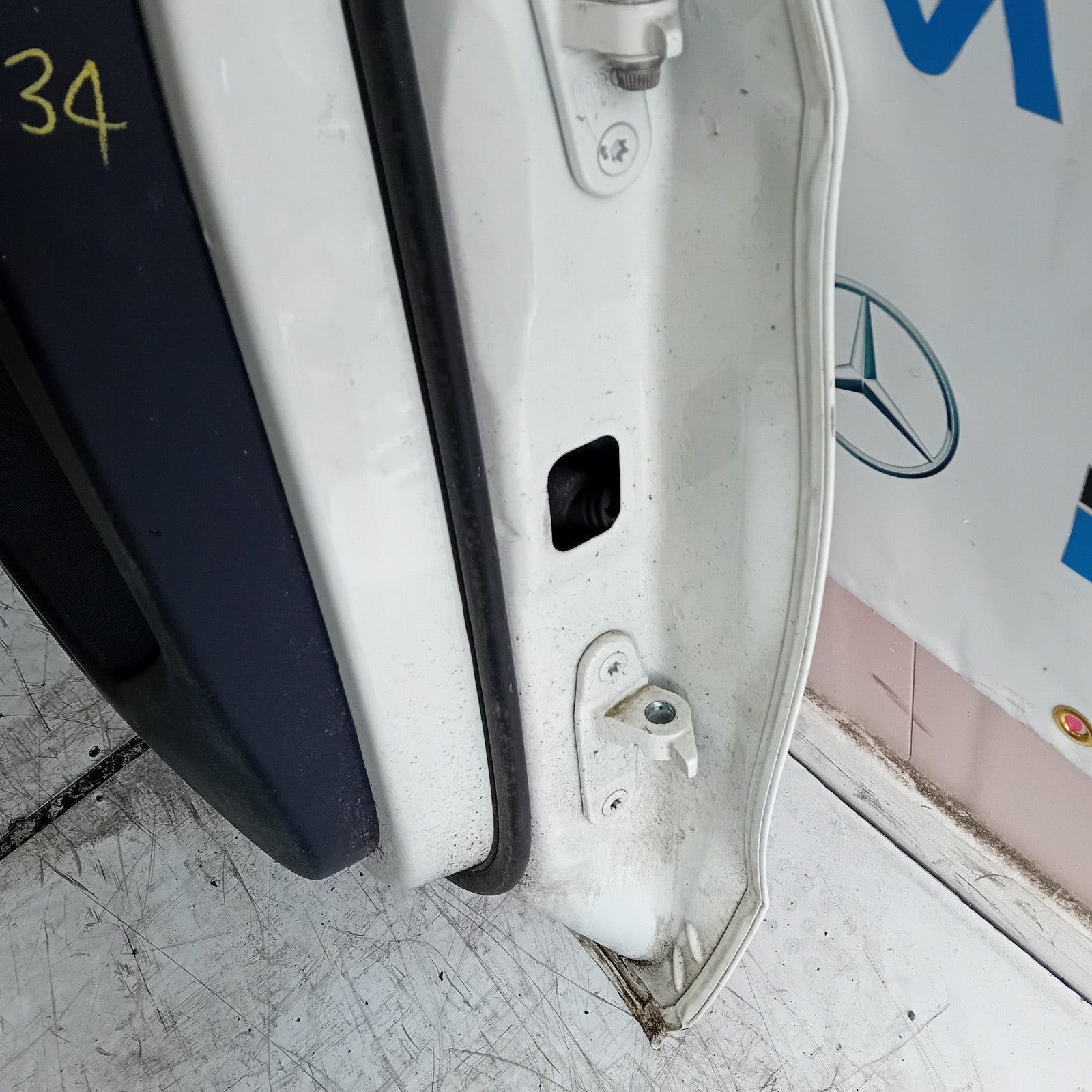 MERCEDES CLA W117 PASSENGER REAR DOOR NSR WHITE 2013-19 COMPLETE FMD234