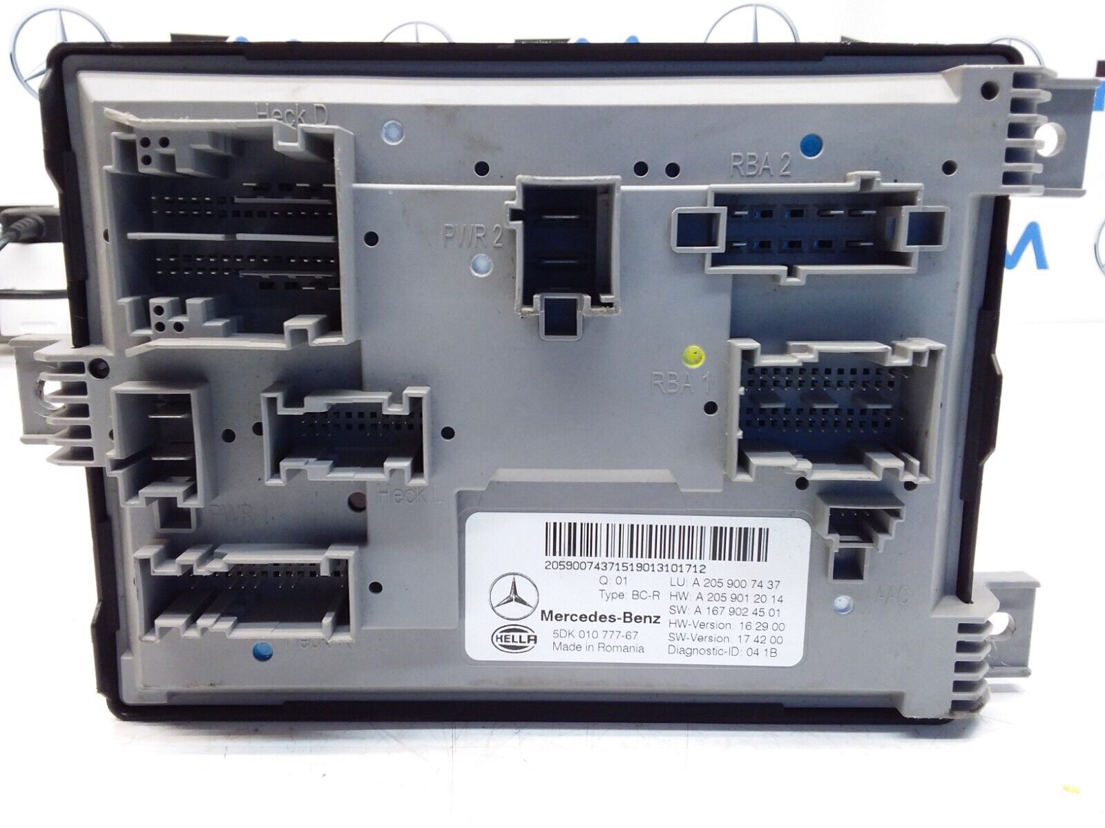 MERCEDES C-CLASS REAR SAM CONTROL MODULE W205 A2059007437 FM00383