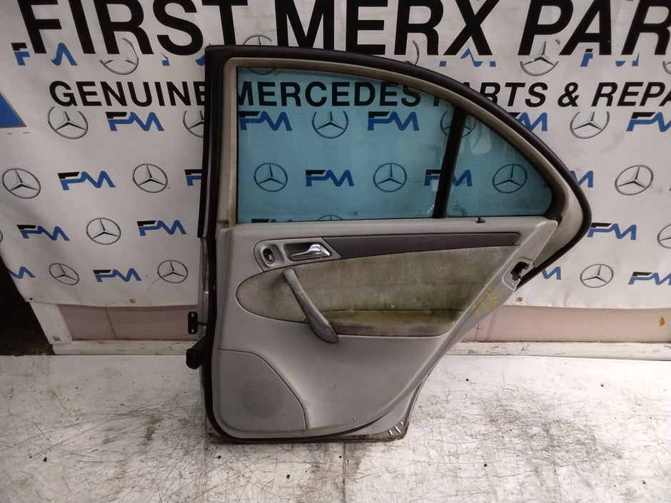MERCEDES C-CLASS W203 DRIVER REAR DOOR OSR SILVER 2001-2004 COMPLETE FMD333