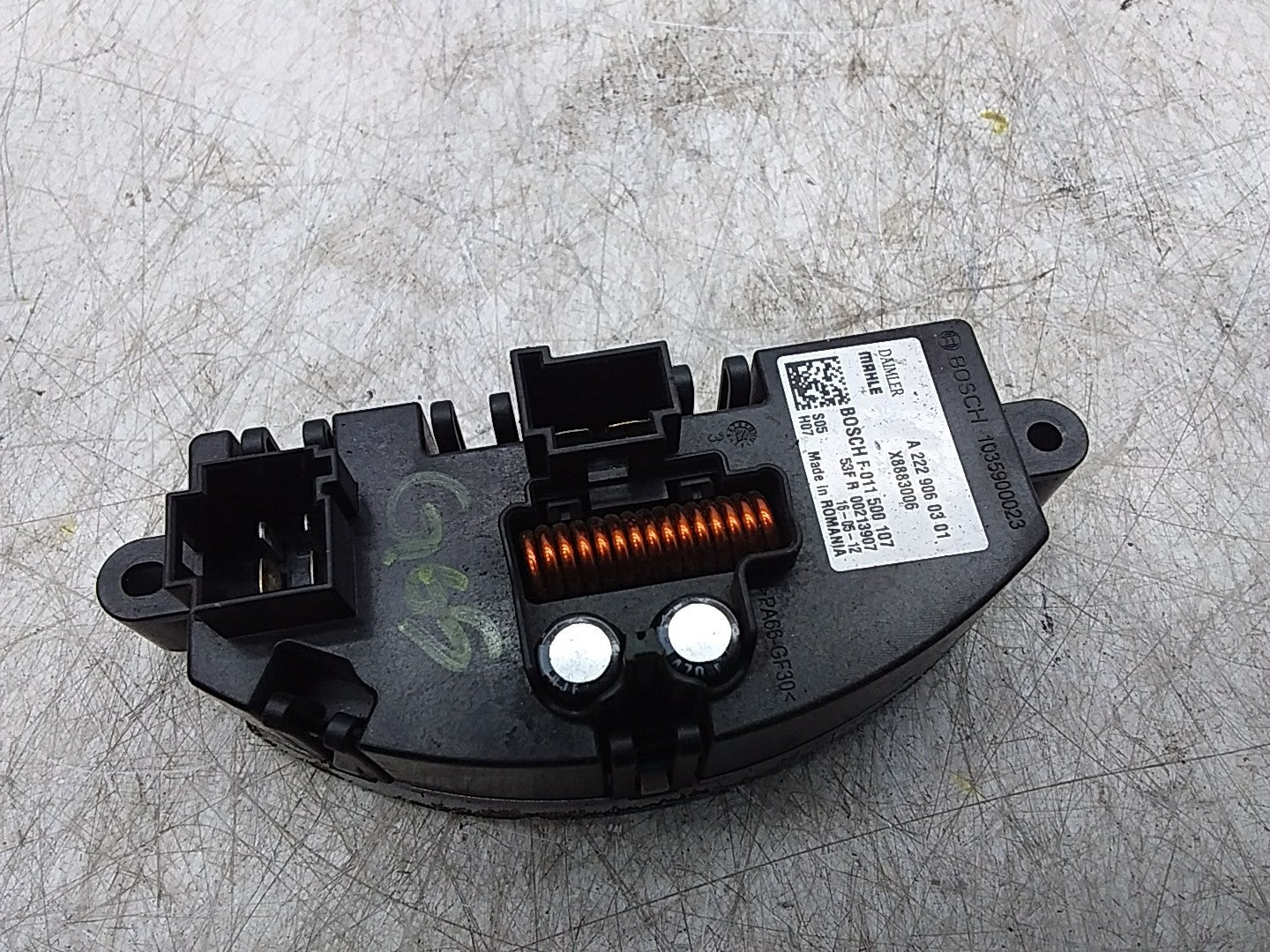 MERCEDES S-CLASS W222 RESISTOR BLOWER REGULATOR HEATING A2229060301 FMR276