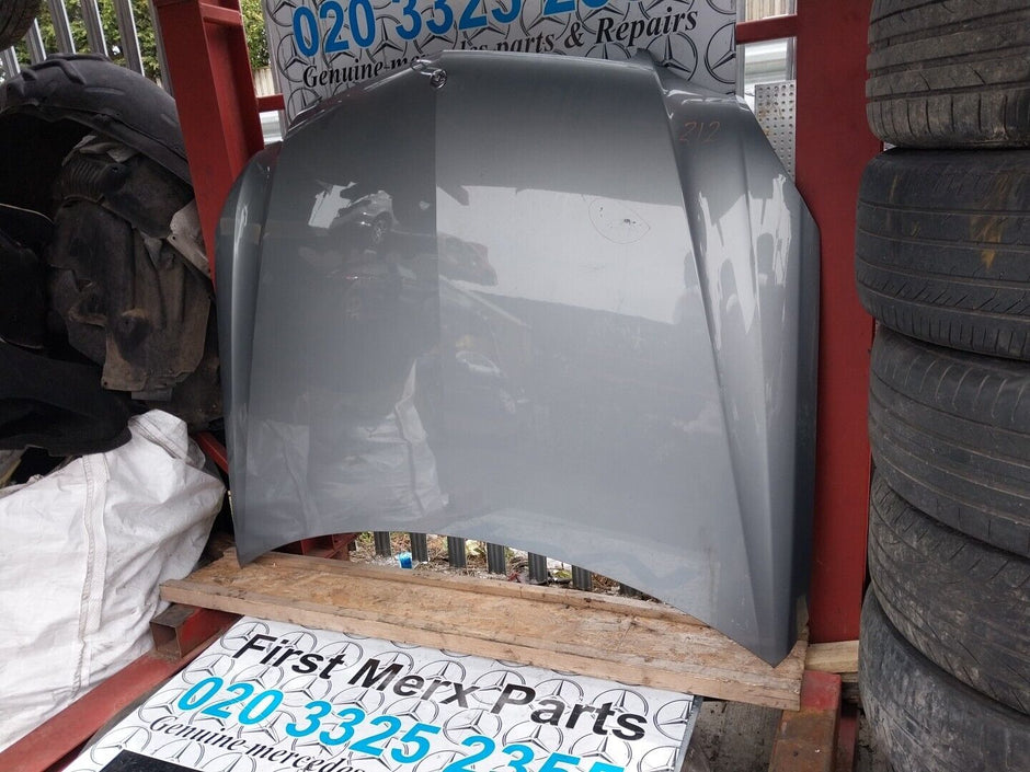 (AS) MERCEDES BENZ W212 E CLASS PRE-FACELIFT FRONT BONNET IRIDIUM SILVER 775
