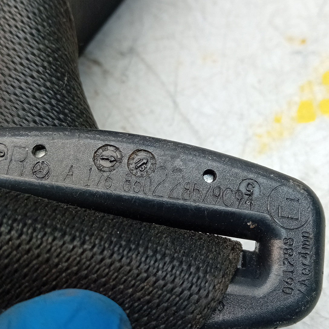 MERCEDES BENZ  A-CLASS W176 SEAT BELT REAR DRIVER A1768602285 BLACK FM001238