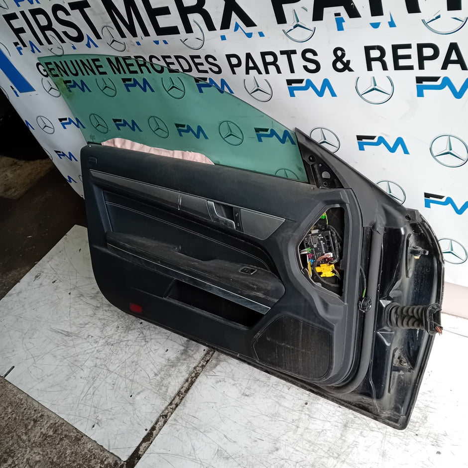 MERCEDES E-CLASS C207 CP PASSENGER FRONT DOOR NSF 2009-16 BLACK COMPLETE FMD404