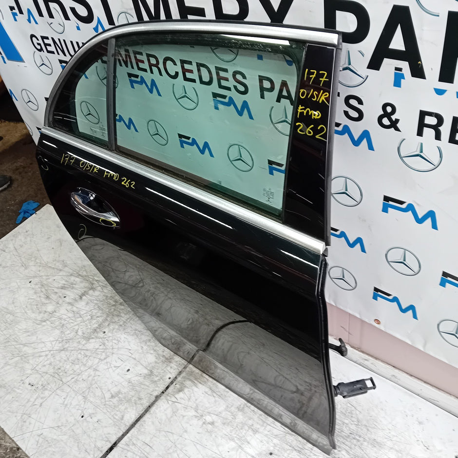 MERCEDES A-CLASS W177 SLN DRIVER REAR DOOR OSR BLACK 2018 ON COMPLETE FMD262