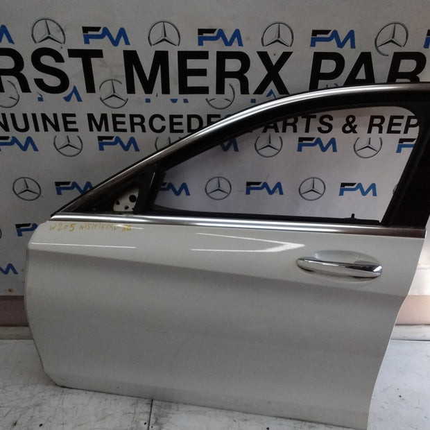 MERCEDES BENZ C-CLASS W205 PASSENGER SIDE FRONT DOOR N/S/F COMPLETE WHITE FMD85