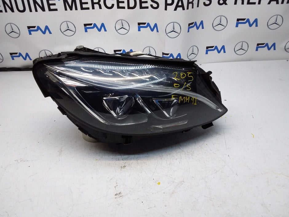2016 MERCEDES C CLASS W205 COMPLETE HEADLIGHT LED  DRIVER OS A2059069601 FMH91