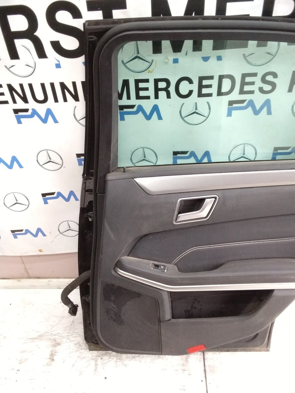 MERCEDES E-CLASS W212 DRIVER REAR DOOR OSR BLACK 2009-16 COMPLETE FMD343