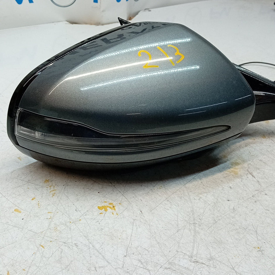 MERCEDES E-CLASS W213 DRIVER SIDE WING MIRROR GREY A2138102800 PL 2016 ON FMM47