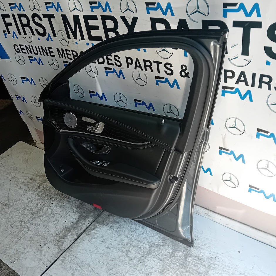 MERCEDES E-CLASS W213 DRIVER FRONT DOOR OSF 2016 ON GREY COMPLETE  FMD514