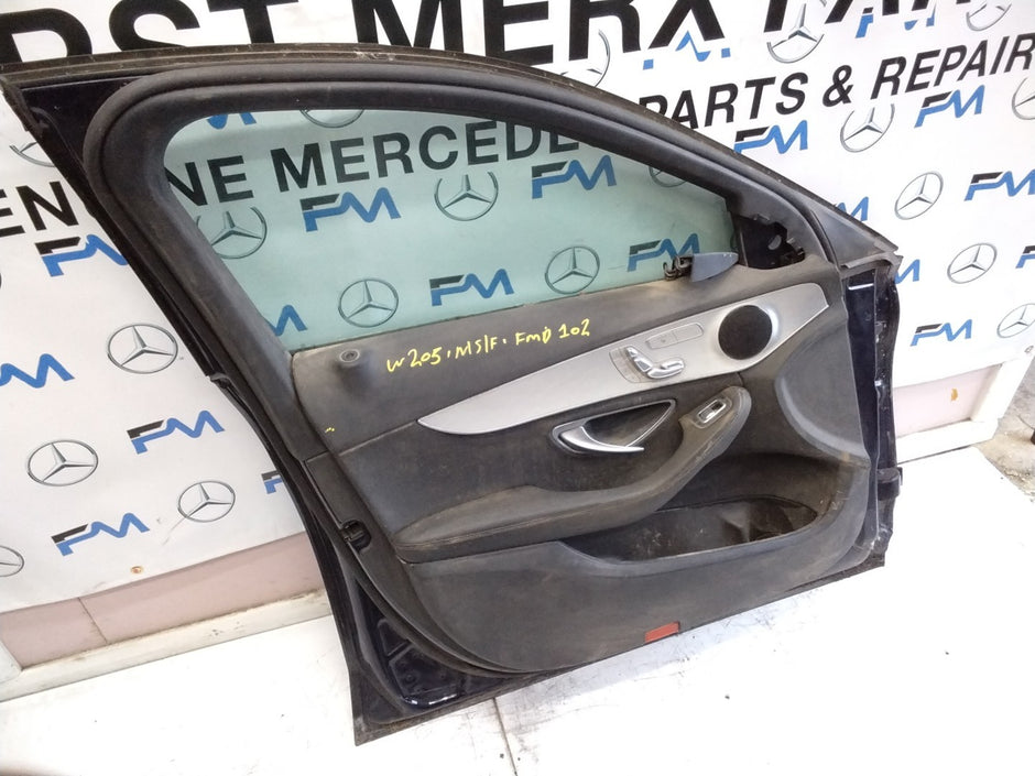 MERCEDES C-CLASS W205 PASSENGER SIDE FRONT DOOR N/S/F COMPLETE BLUE FMD102