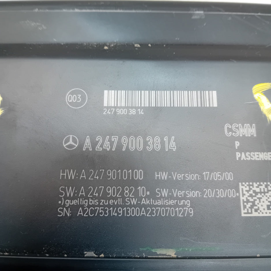 MERCEDES C-CLASS W205 FRONT LEFT SEAT CONTROL MODULE A2479003814 FM001195