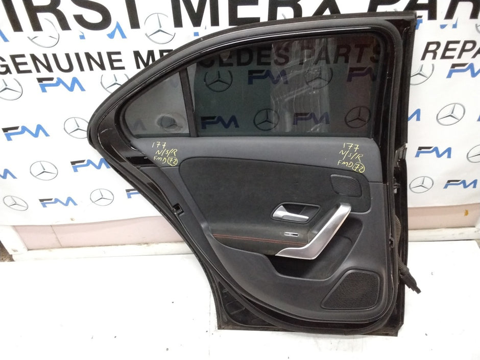 MERCEDES BENZ A-CLASS W177 PASSENGER SIDE REAR DOOR N/S/R COMPLETE BLACK FMD72
