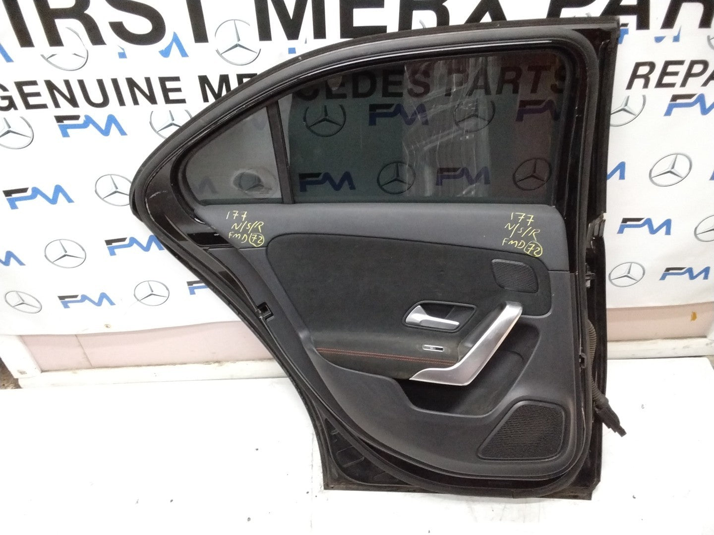 MERCEDES BENZ A-CLASS W177 PASSENGER SIDE REAR DOOR N/S/R COMPLETE BLACK FMD72