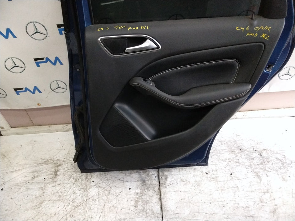 MERCEDES B-CLASS W246 DRIVER REAR DOOR OSR BLUE 2012-19 COMPLETE FMD352