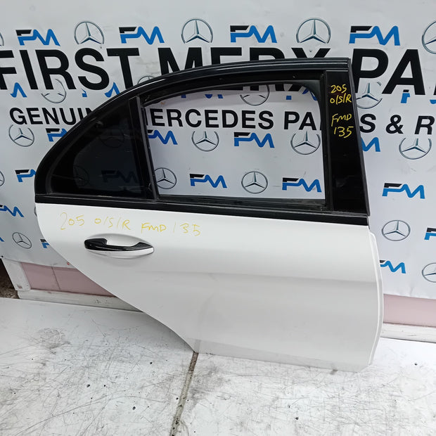MERCEDES BENZ  C-CLASS W205 DRIVER SIDE REAR DOOR O/S/R WHITE COMPLETE FMD135