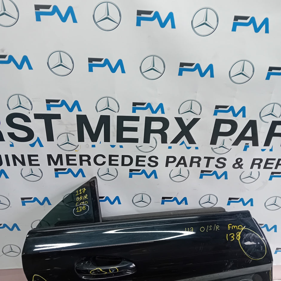 MERCEDES BENZ CLA W117 DRIVER SIDE REAR DOOR O/S/R BLACK COMPLETE FMD138