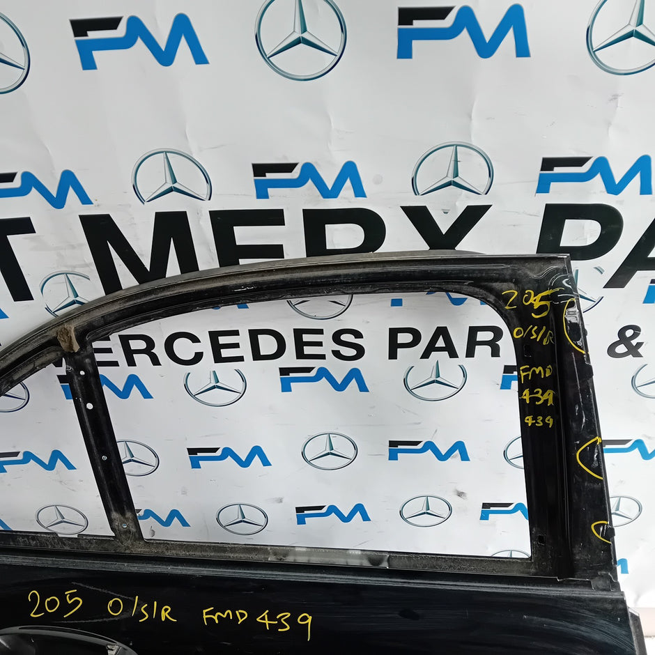 MERCEDES C-CLASS W205 SLN DRIVER REAR DOOR OSR BLACK 2014 ON FMD439